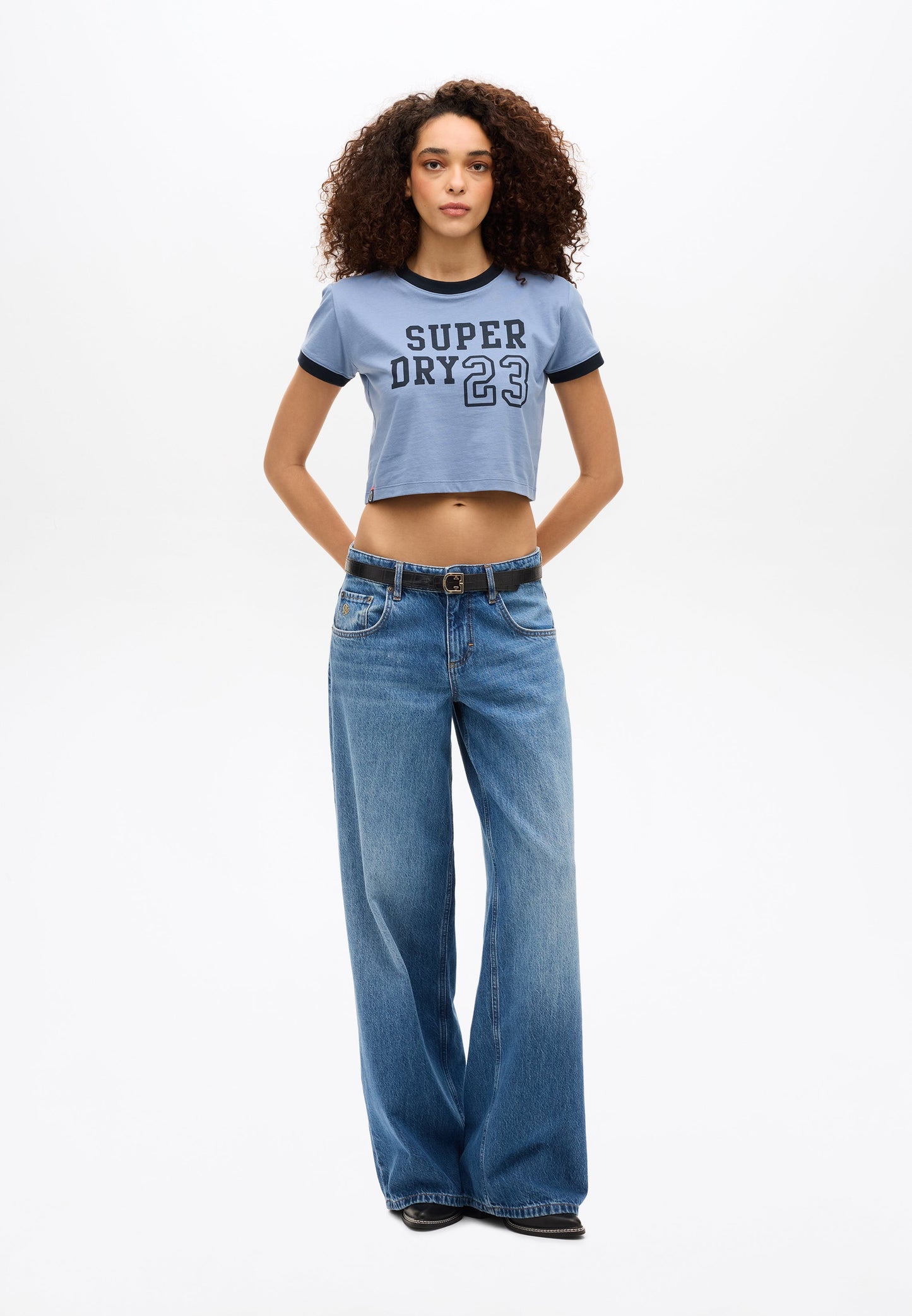 Athletic Essentials Ringer Slim Fit Tee | Tidal Blue