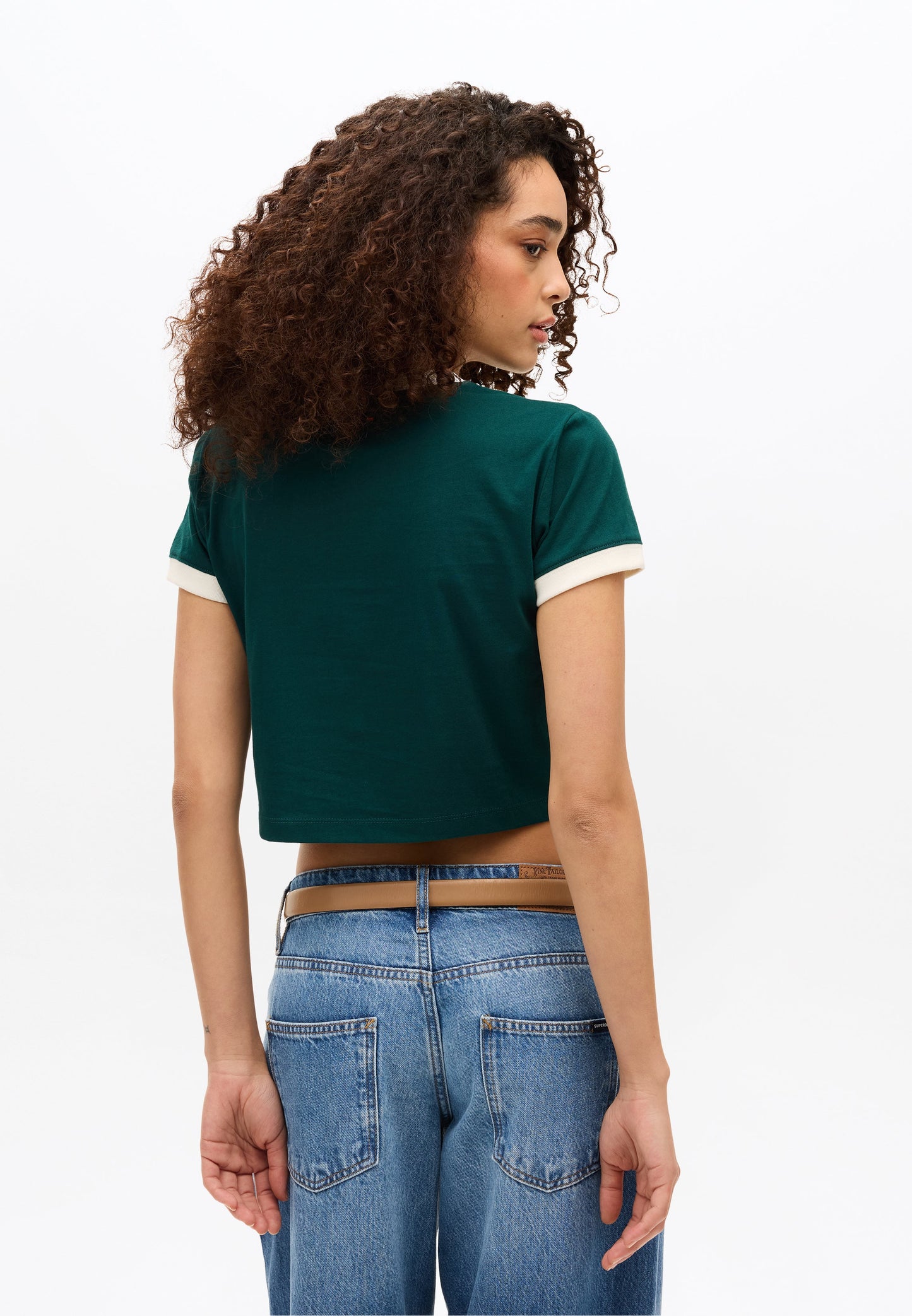 Athletic Essentials Ringer Slim Fit Tee | Dark Pine Green