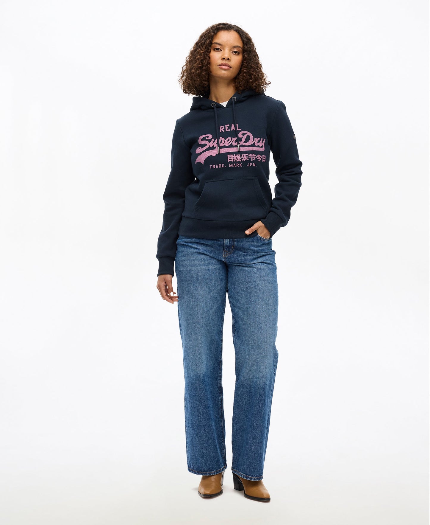 Vintage Logo Relaxed Hoodie | Eclipse Navy