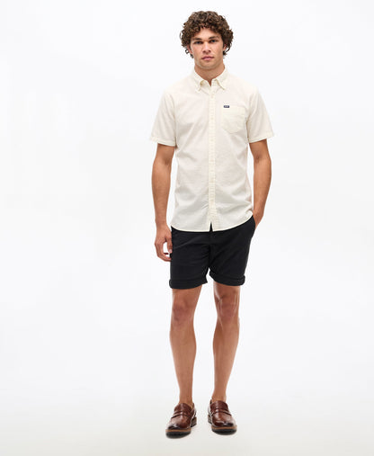 Seersucker Short Sleeve Shirt | Off White