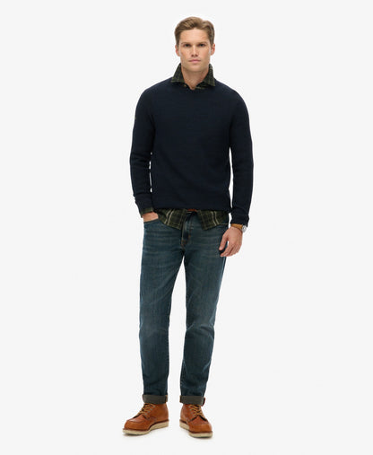 Light Weight Cotton Texture Jumper | Eclipse Navy Twist