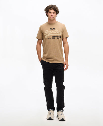 Vintage Logo Heritage Graphic Tee | Buck Tan Brown Marle