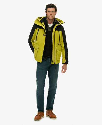 Colour Block Slim Fit Windbreaker Jacket | Wax Yellow
