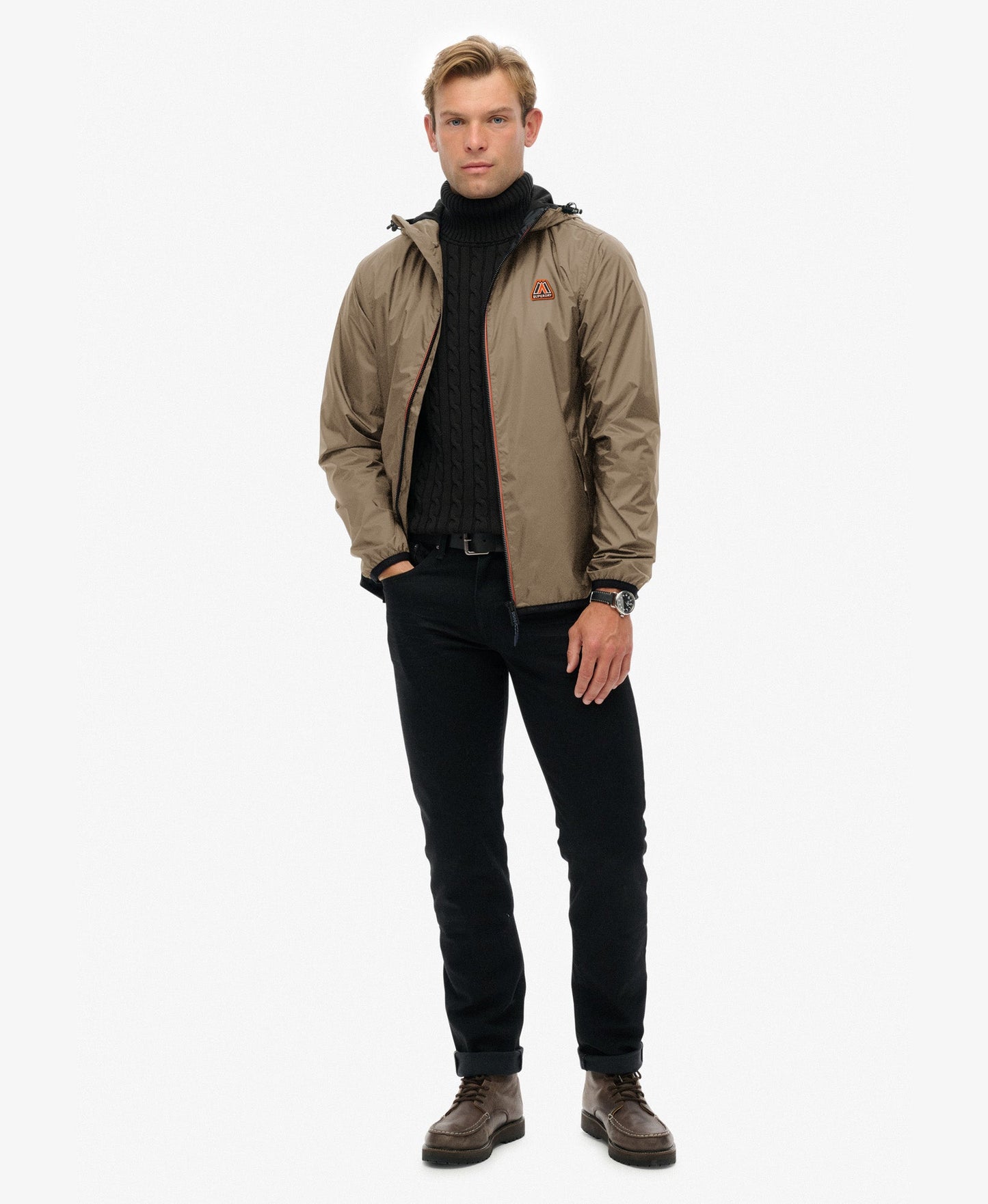 Essential Tri Windbreaker Jacket | Canyon Sand Brown
