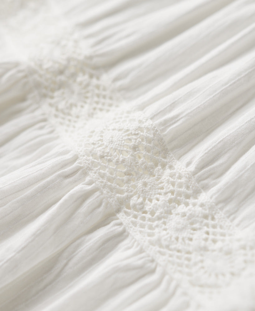 Ibiza Lace Mix Mini Skirt | Off White