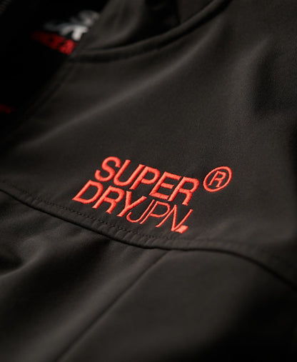 Hooded Softshell Trekker Jacket | Black