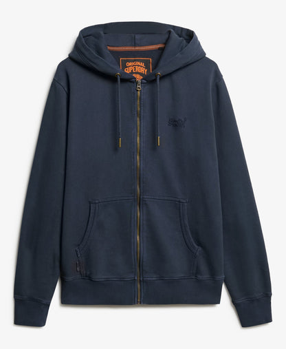 Essential Logo Washed Ziphood | Eclipse Navy