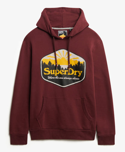 Superdry Sun Tab Hoodie | Port Red
