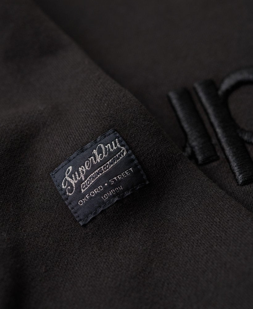 Tonal Embroidered Logo Crew | Black