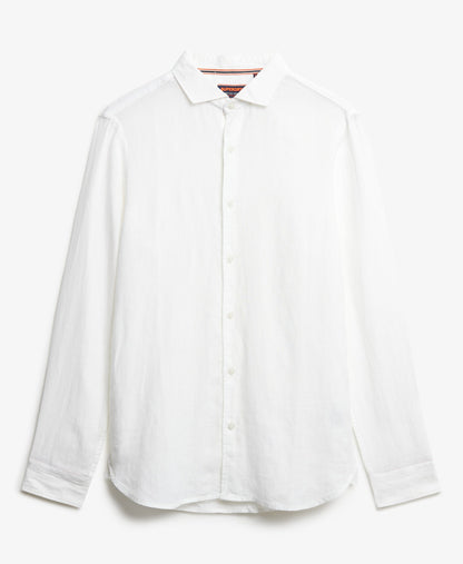 Vacation Long Sleeve Linen Shirt | Optic