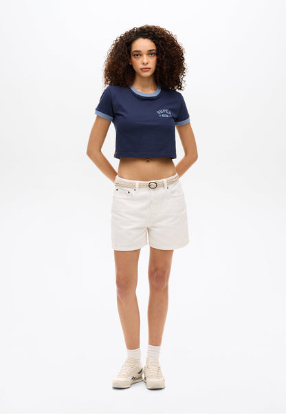 Athletic Essentials Ringer Slim Fit Tee | Richest Navy