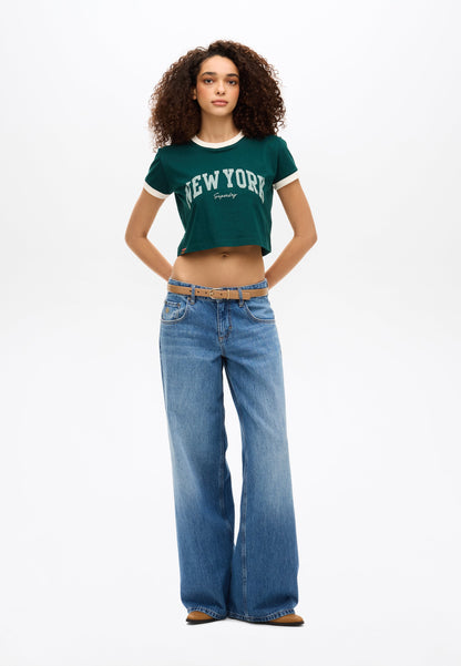 Athletic Essentials Ringer Slim Fit Tee | Dark Pine Green