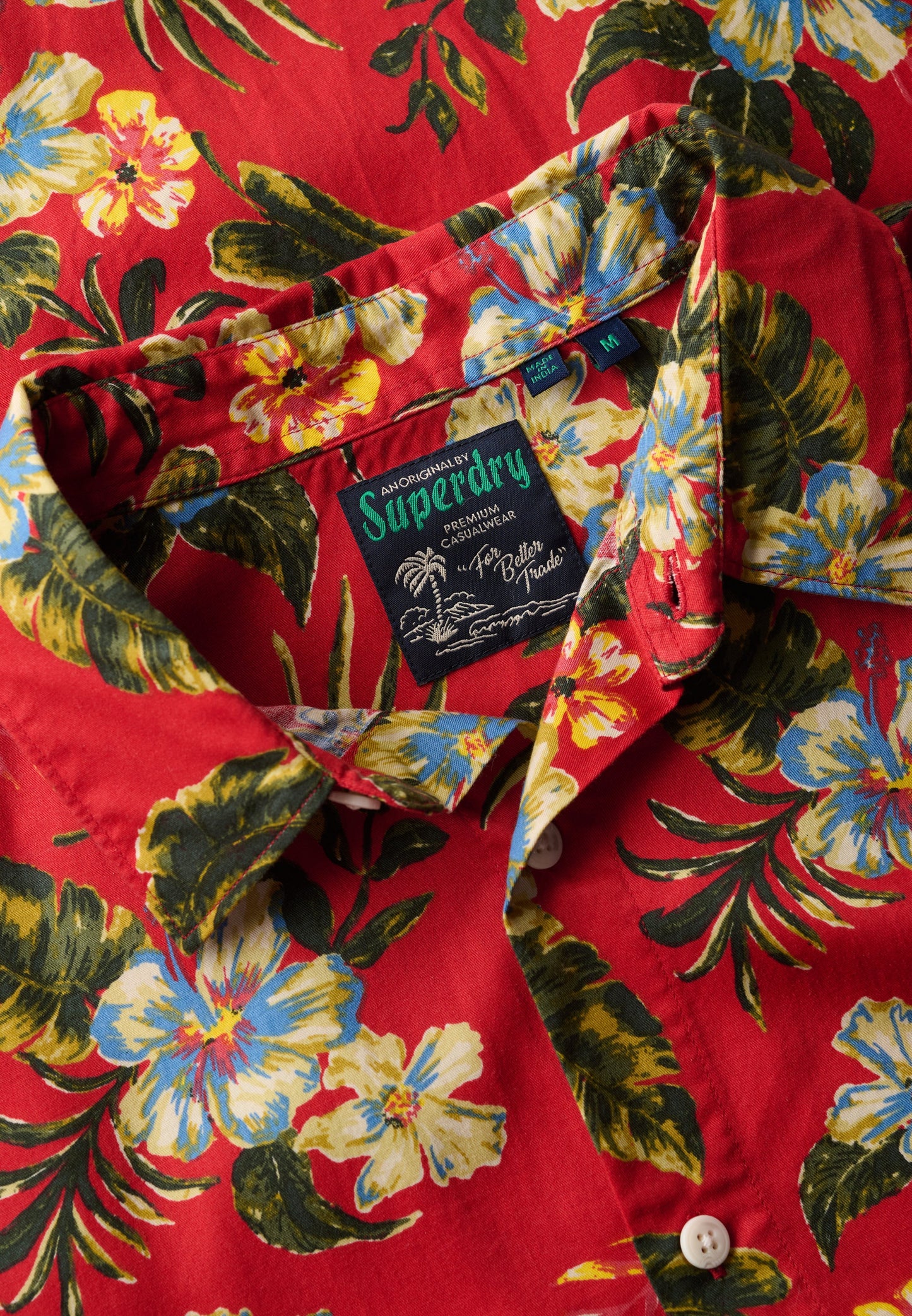 Hawaiian Print Shirt | Botanical Red