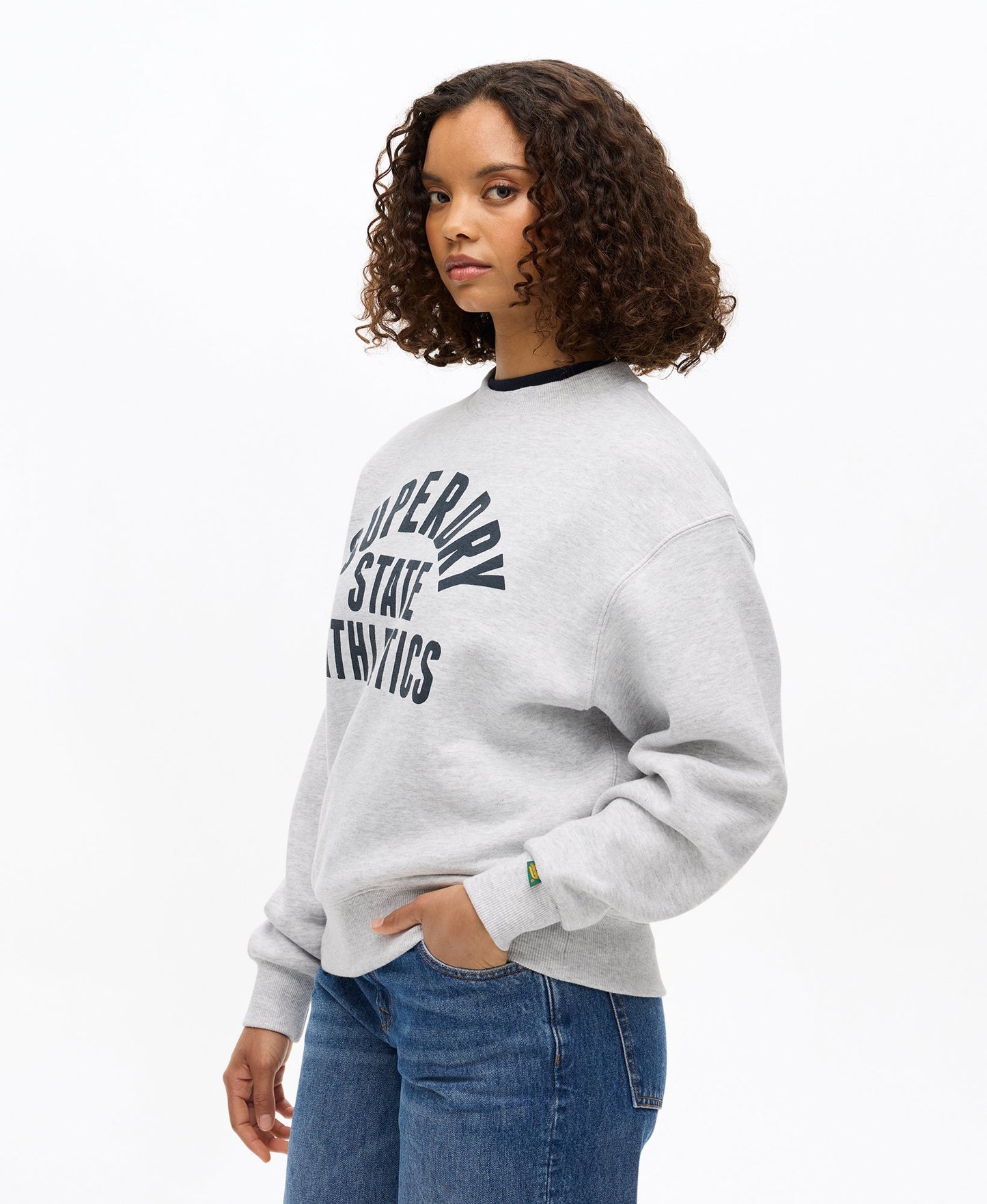Athletics Crew Sweat | Flake Grey Marle