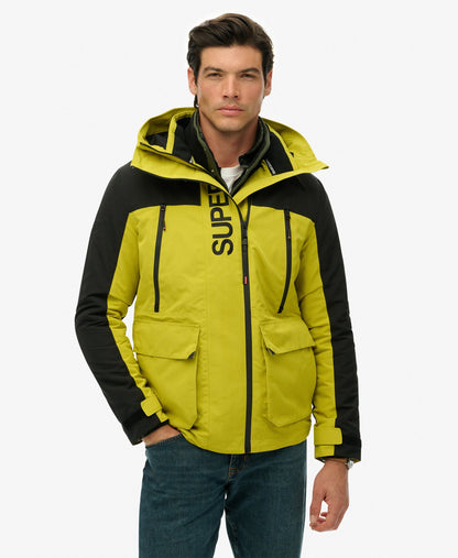 Colour Block Slim Fit Windbreaker Jacket | Wax Yellow