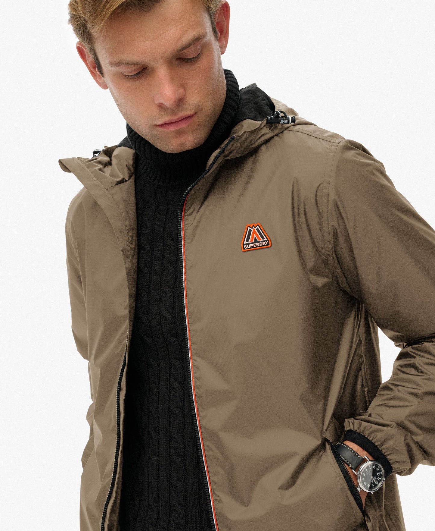 Essential Tri Windbreaker Jacket | Canyon Sand Brown