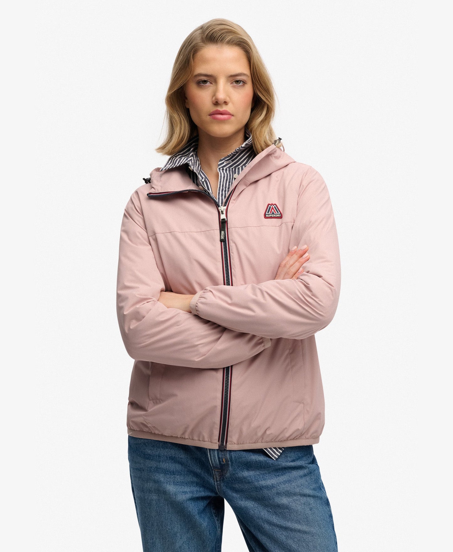 Essential Tri Windbreaker Jacket | Adobe Rose