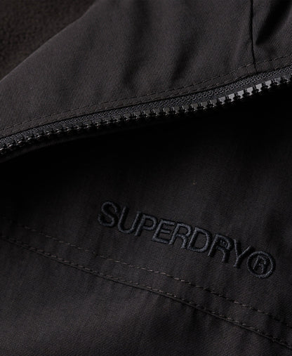 Surplus Nylon Hooded Bomber | Jet Black