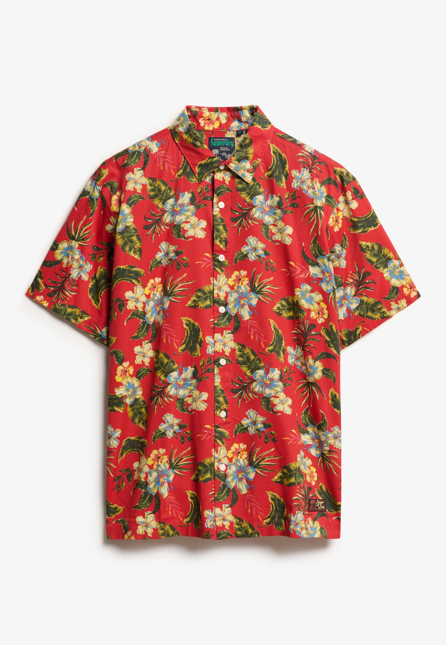 Hawaiian Print Shirt | Botanical Red
