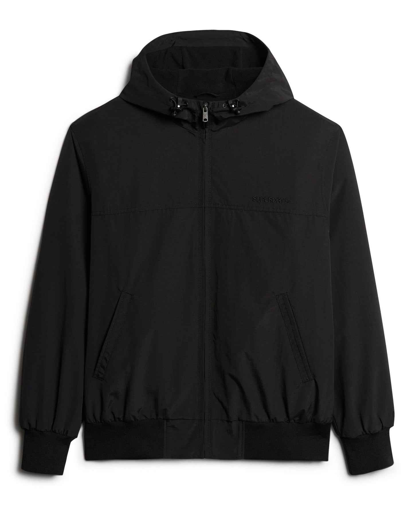 Surplus Nylon Hooded Bomber | Jet Black