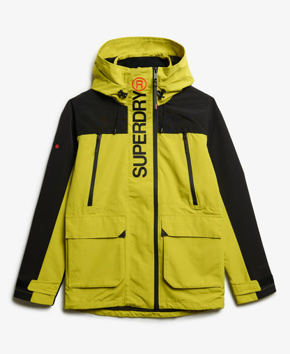 Colour Block Slim Fit Windbreaker Jacket | Wax Yellow