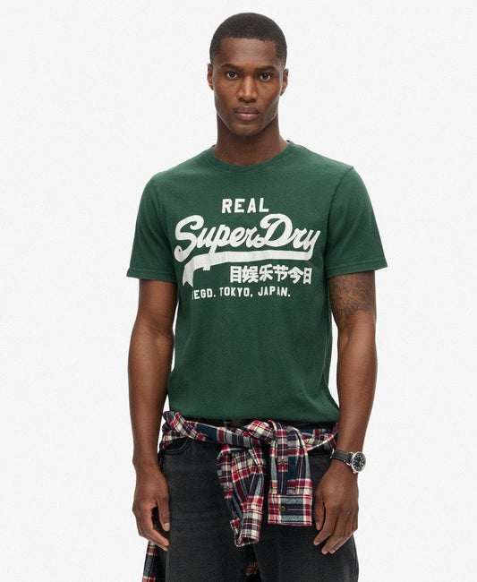 Classic Vintage Logo Graphic Tee | Enamel Green
