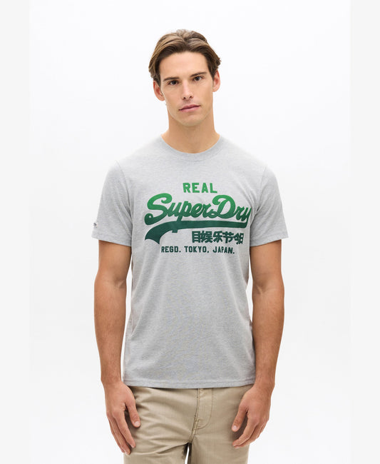 Vintage Logo Fade Tee | Grey Marle