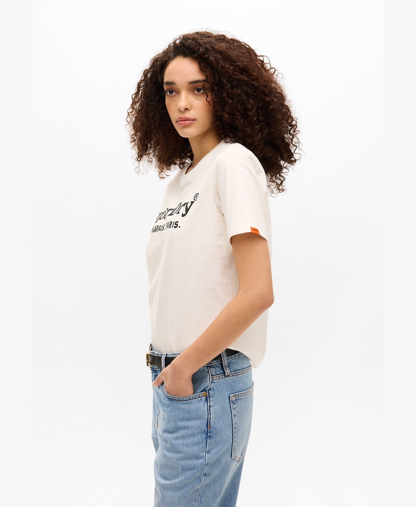 Venue Metallic Graphic Tee | Chalk White