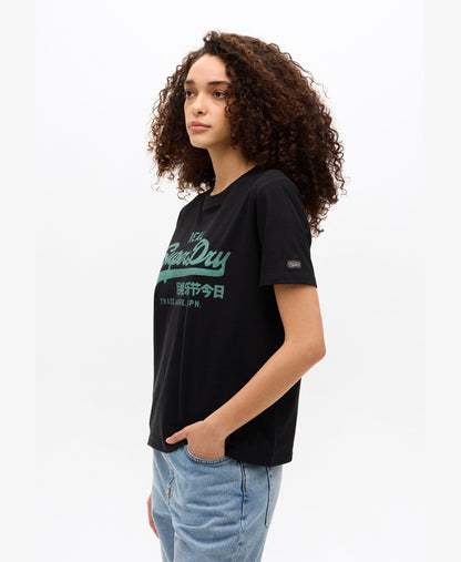Vintage Logo Relaxed Tee | Black